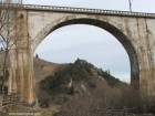 In spate buncarul Cetatea Bufnitei Viaduct Mina Valea Garbea