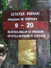 Program de vizitare cetatea Poienari Poenari