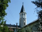 Turnul bisericii Calugareni biserica catolica